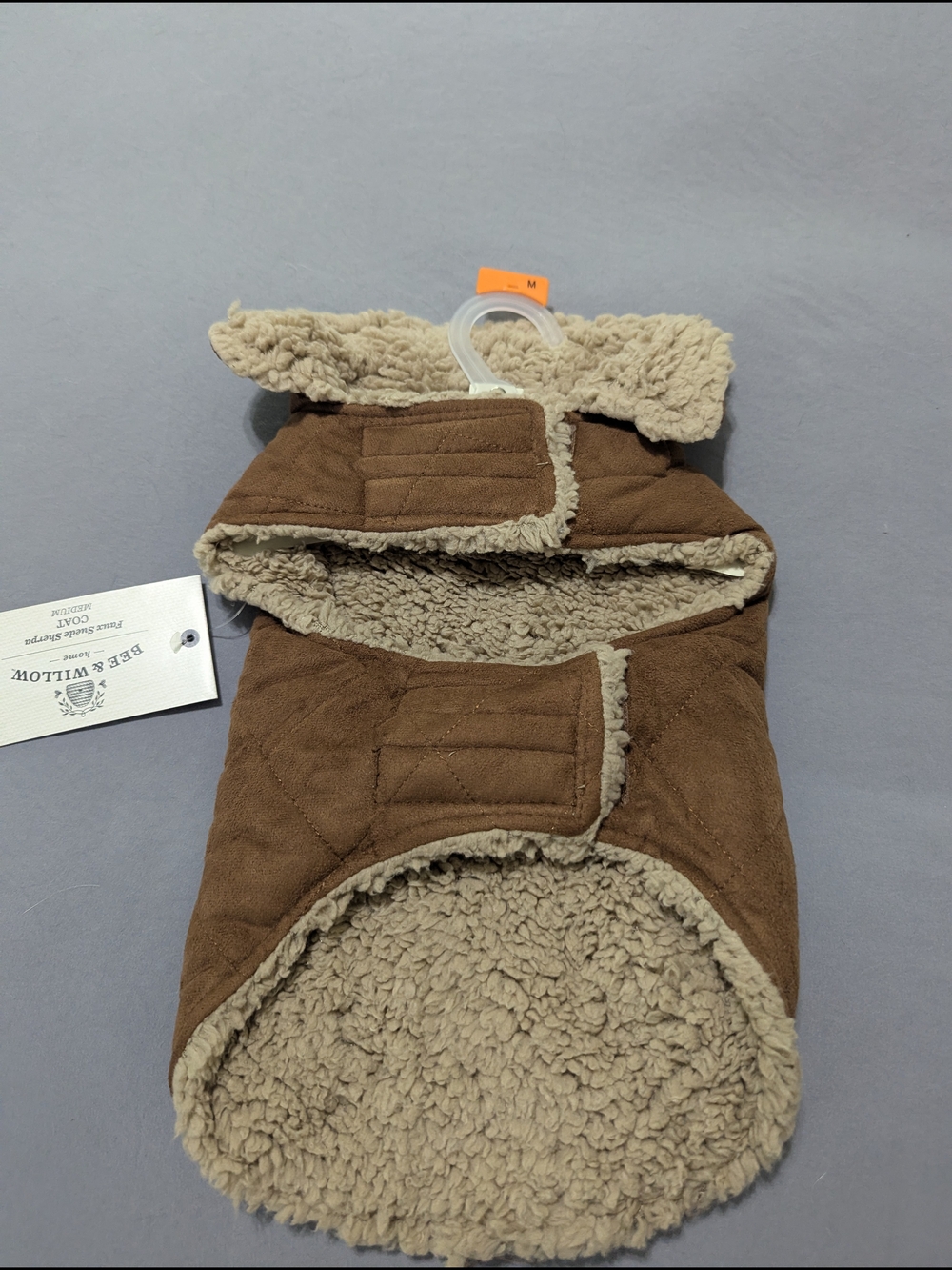 Sherpa Pet Coat Vest in Taupe Beige